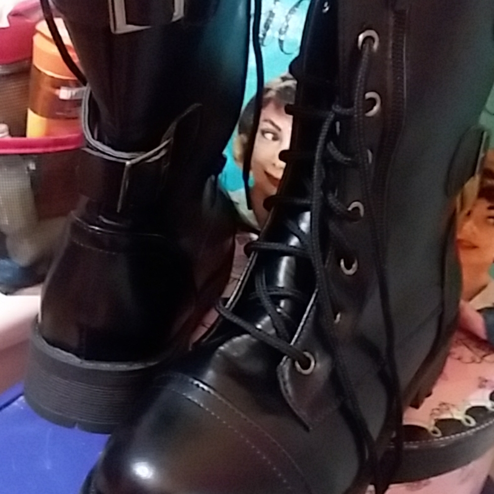 New vegan combat boots